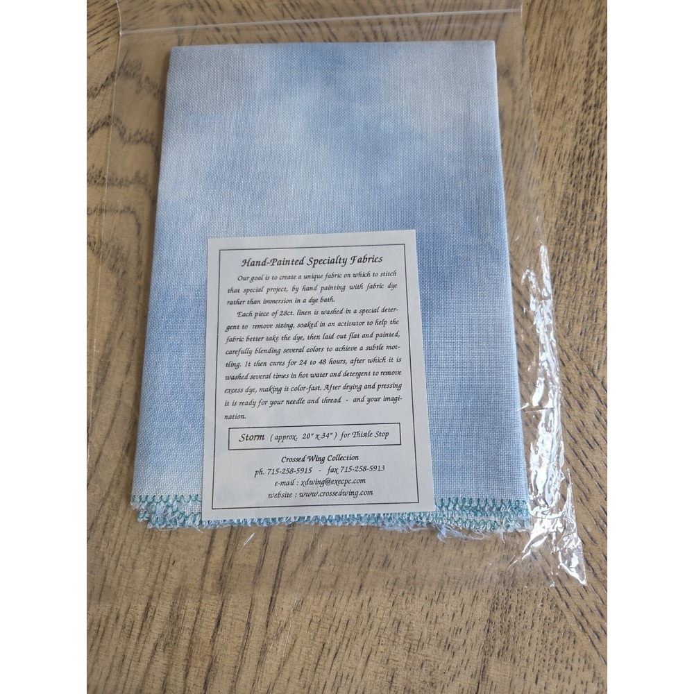 Crossed Wing Collection New Cross Stitch Hand Painted Specialty Fabric Linen Vtg